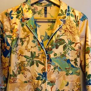 Silk feel gown kimono robe